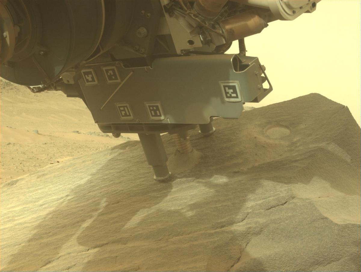 This image was taken by FRONT_HAZCAM_LEFT_A onboard NASA's Mars rover Perseverance on Sol 1088