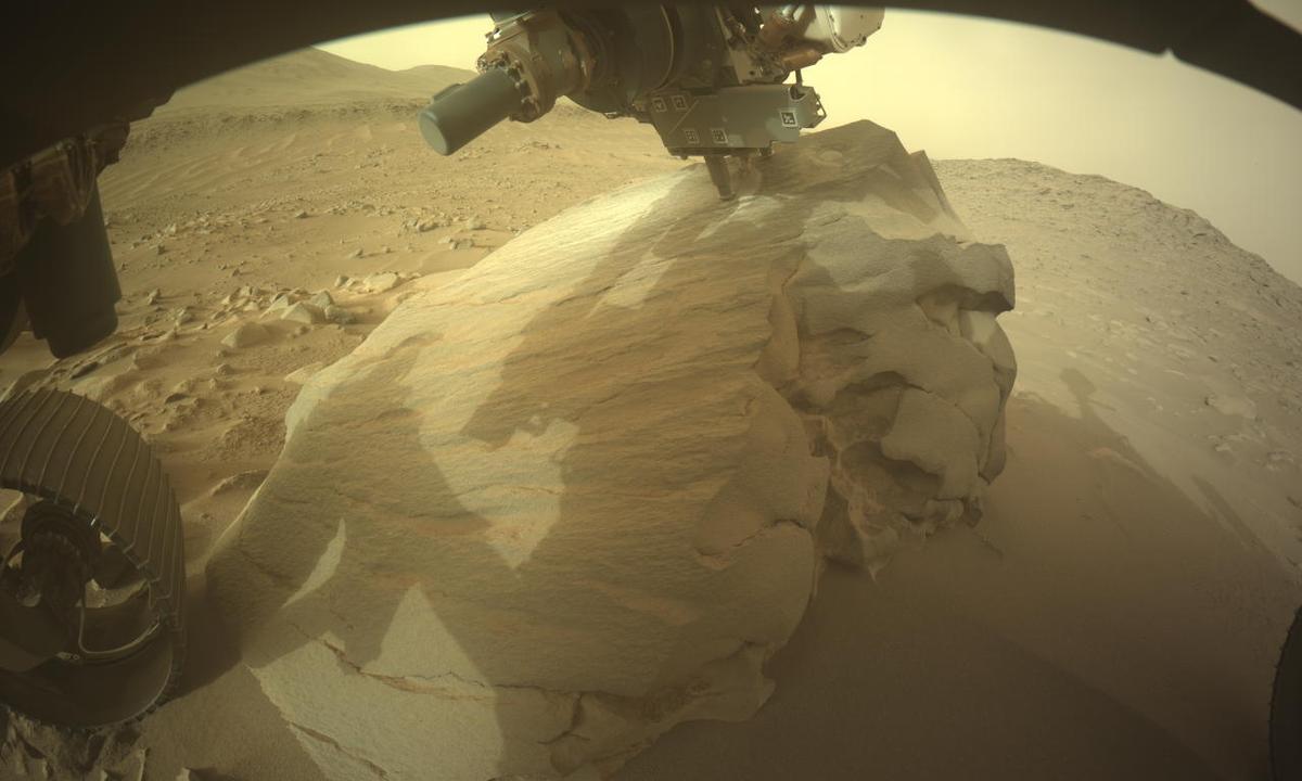This image was taken by FRONT_HAZCAM_LEFT_A onboard NASA's Mars rover Perseverance on Sol 1088