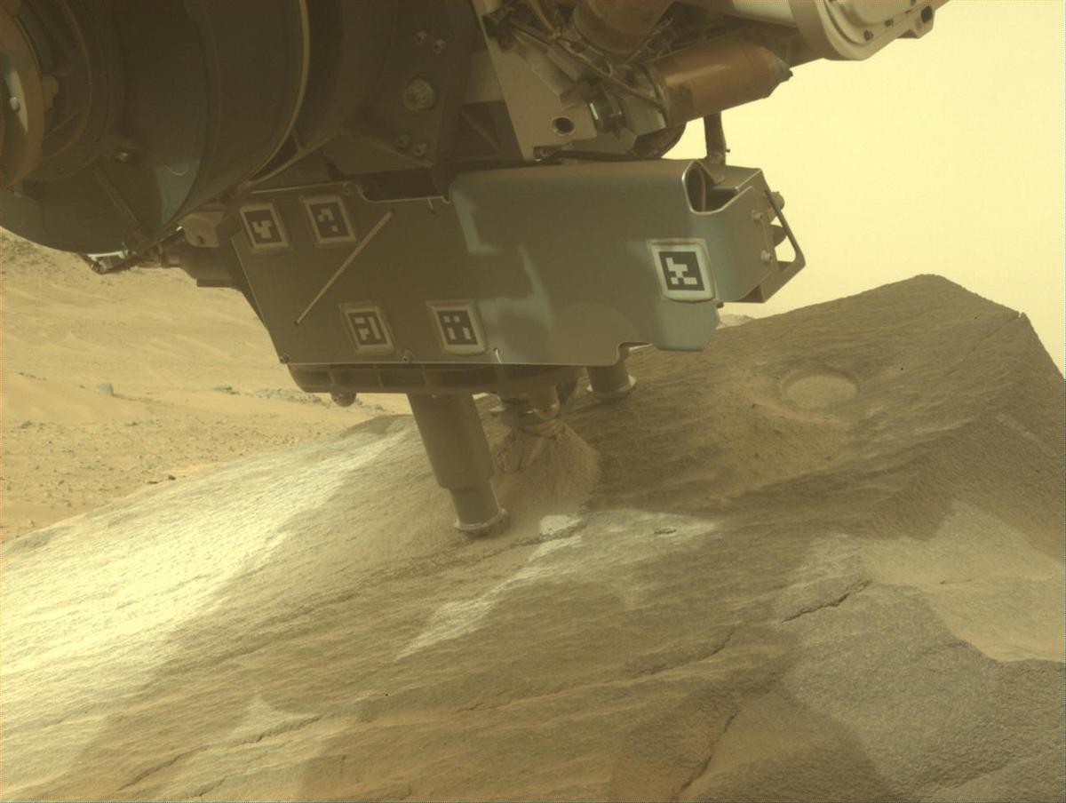 This image was taken by FRONT_HAZCAM_LEFT_A onboard NASA's Mars rover Perseverance on Sol 1088