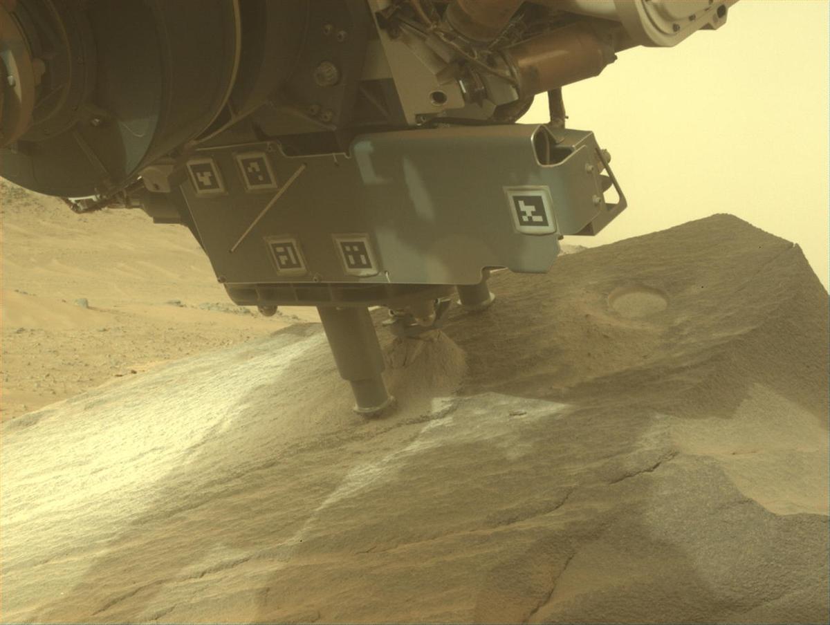 This image was taken by FRONT_HAZCAM_LEFT_A onboard NASA's Mars rover Perseverance on Sol 1088