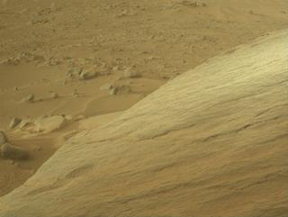 View image taken on Mars, Mars Perseverance Sol 1088: Front Left Hazard Avoidance Camera (Hazcam)