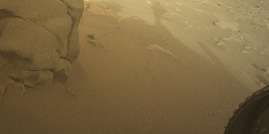 This image was taken by FRONT_HAZCAM_RIGHT_A onboard NASA's Mars rover Perseverance on Sol 1088