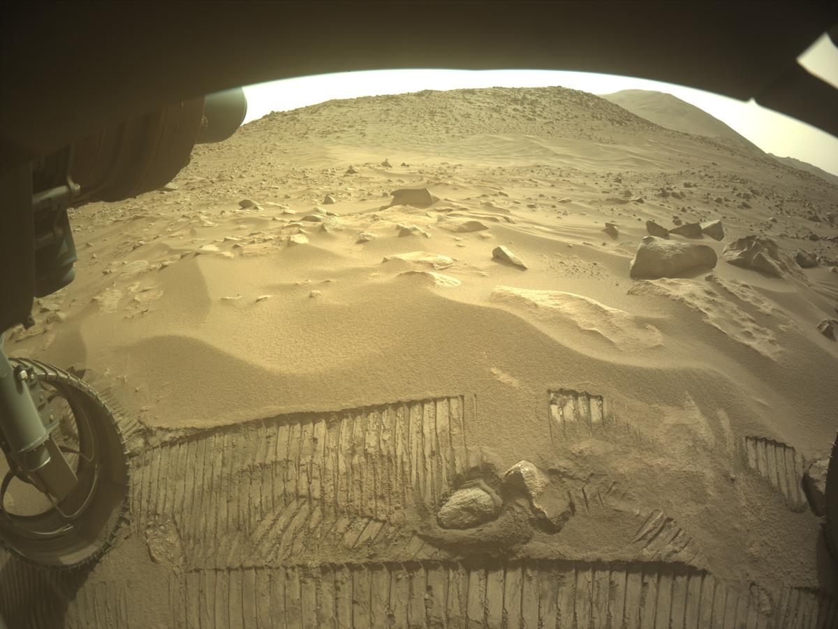 This image was taken by FRONT_HAZCAM_LEFT_A onboard NASA's Mars rover Perseverance on Sol 1101