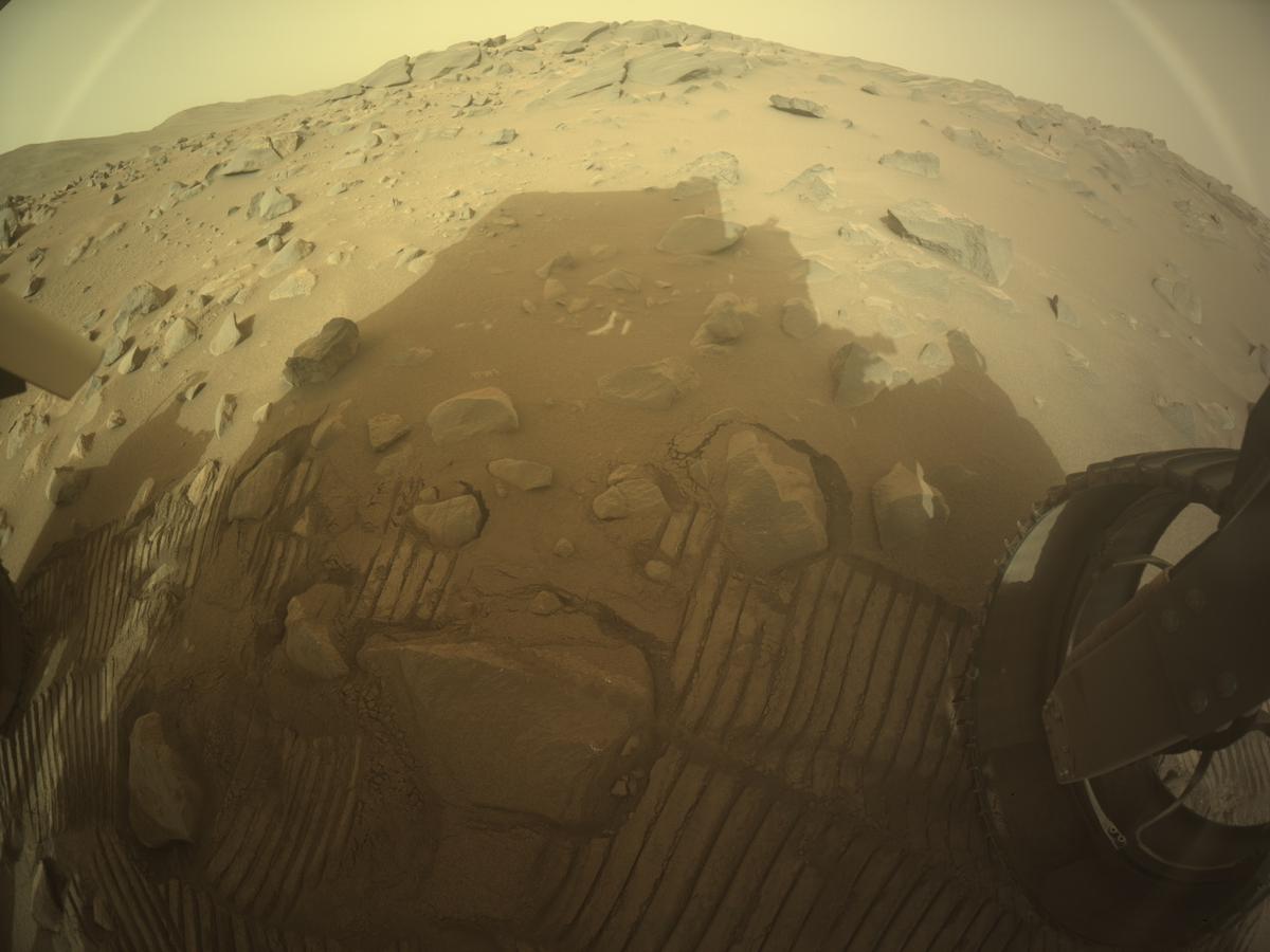 This image was taken by REAR_HAZCAM_RIGHT onboard NASA's Mars rover Perseverance on Sol 1101