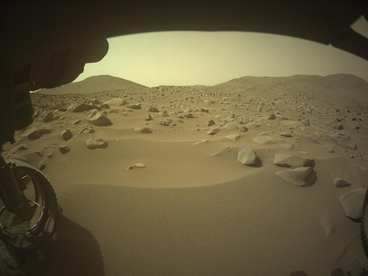 This image was taken by FRONT_HAZCAM_LEFT_A onboard NASA's Mars rover Perseverance on Sol 1106