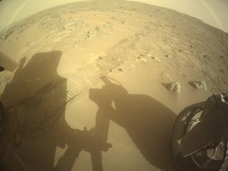 View image taken on Mars, Mars Perseverance Sol 1109: Rear Right Hazard Avoidance Camera (Hazcam)