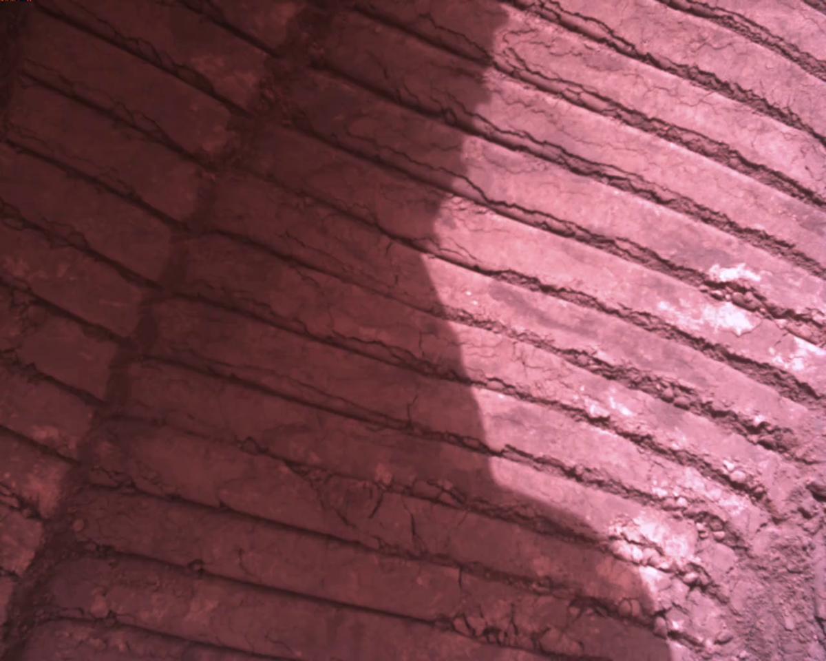 This image was taken by EDL_RDCAM onboard NASA's Mars rover Perseverance on Sol 1125