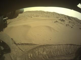 View image taken on Mars, Mars Perseverance Sol 1129: Front Left Hazard Avoidance Camera (Hazcam)