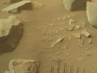 View image taken on Mars, Mars Perseverance Sol 1131: Front Right Hazard Avoidance Camera (Hazcam)