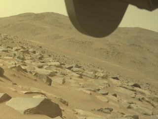 View image taken on Mars, Mars Perseverance Sol 1131: Front Right Hazard Avoidance Camera (Hazcam)