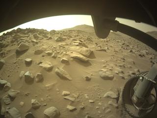 View image taken on Mars, Mars Perseverance Sol 1138: Front Right Hazard Avoidance Camera (Hazcam)