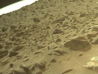 View image taken on Mars, Mars Perseverance Sol 1150: Front Right Hazard Avoidance Camera (Hazcam)