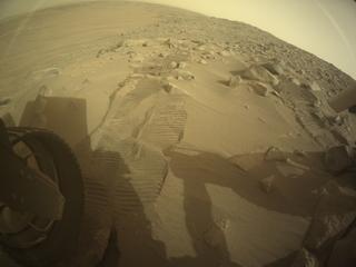 View image taken on Mars, Mars Perseverance Sol 1150: Rear Left Hazard Avoidance Camera (Hazcam)