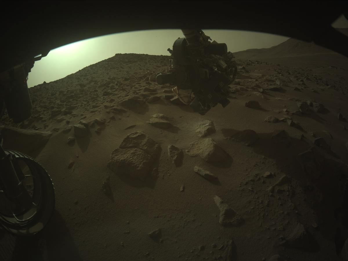 This image was taken by FRONT_HAZCAM_LEFT_A onboard NASA's Mars rover Perseverance on Sol 1151