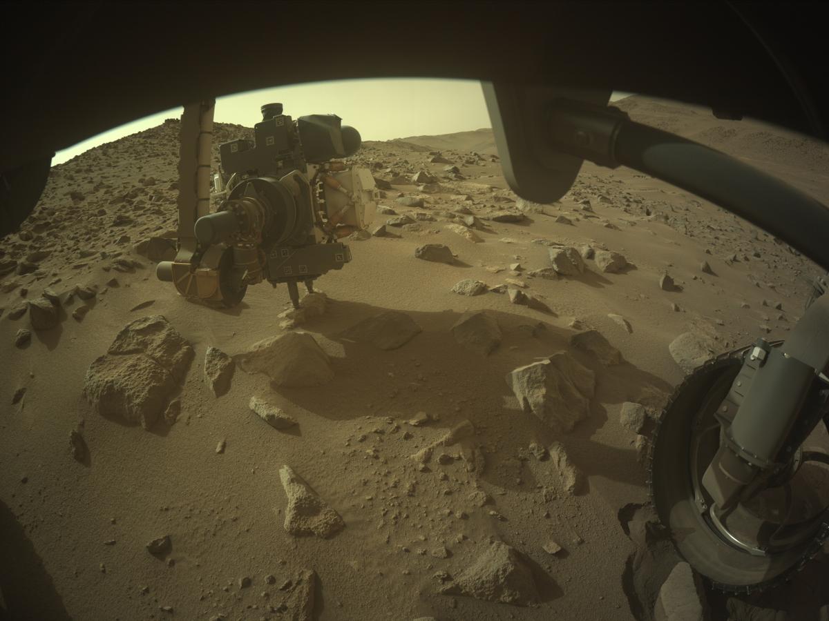 This image was taken by FRONT_HAZCAM_RIGHT_A onboard NASA's Mars rover Perseverance on Sol 1151