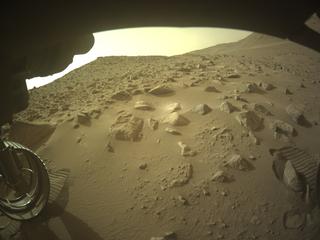 View image taken on Mars, Mars Perseverance Sol 1154: Front Left Hazard Avoidance Camera (Hazcam)
