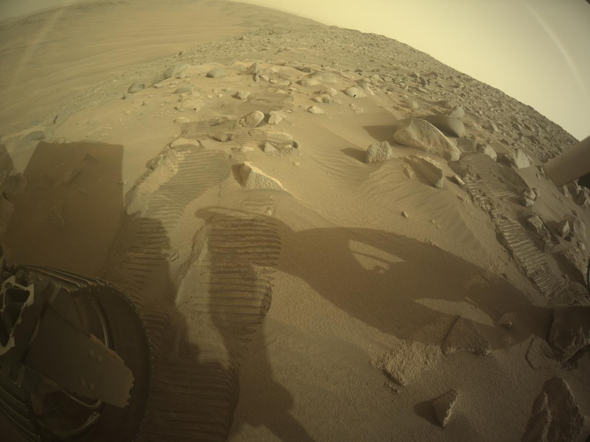 This image was taken by REAR_HAZCAM_LEFT onboard NASA's Mars rover Perseverance on Sol 1154