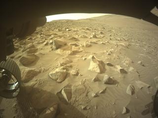 View image taken on Mars, Mars Perseverance Sol 1157: Front Left Hazard Avoidance Camera (Hazcam)