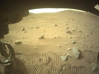 View image taken on Mars, Mars Perseverance Sol 1162: Front Left Hazard Avoidance Camera (Hazcam)