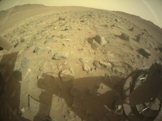 View image taken on Mars, Mars Perseverance Sol 1175: Rear Right Hazard Avoidance Camera (Hazcam)