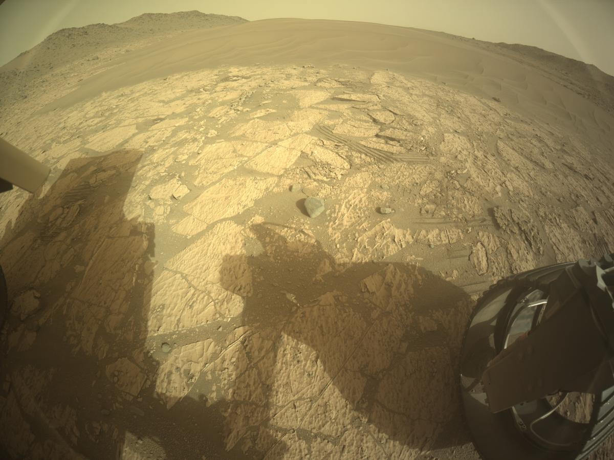 This image was taken by REAR_HAZCAM_RIGHT onboard NASA's Mars rover Perseverance on Sol 1177