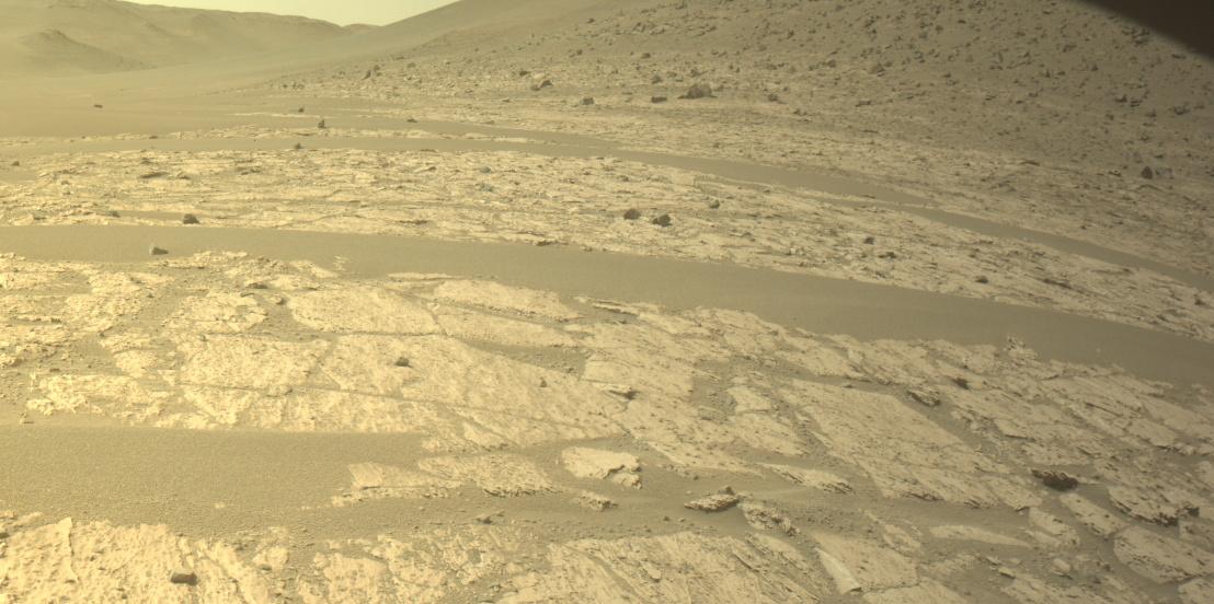 This image was taken by FRONT_HAZCAM_LEFT_A onboard NASA's Mars rover Perseverance on Sol 1179