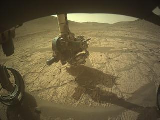 View image taken on Mars, Mars Perseverance Sol 1180: Front Left Hazard Avoidance Camera (Hazcam)