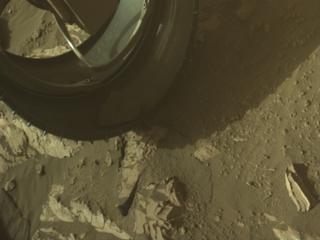 View image taken on Mars, Mars Perseverance Sol 1189: Front Left Hazard Avoidance Camera (Hazcam)