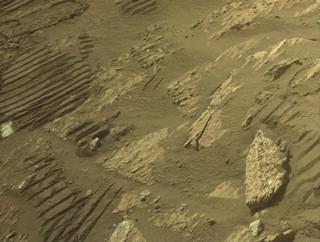 View image taken on Mars, Mars Perseverance Sol 1210: Front Right Hazard Avoidance Camera (Hazcam)