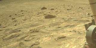 View image taken on Mars, Mars Perseverance Sol 1211: Front Left Hazard Avoidance Camera (Hazcam)