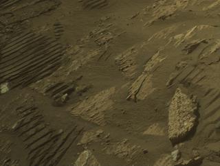 View image taken on Mars, Mars Perseverance Sol 1211: Front Right Hazard Avoidance Camera (Hazcam)