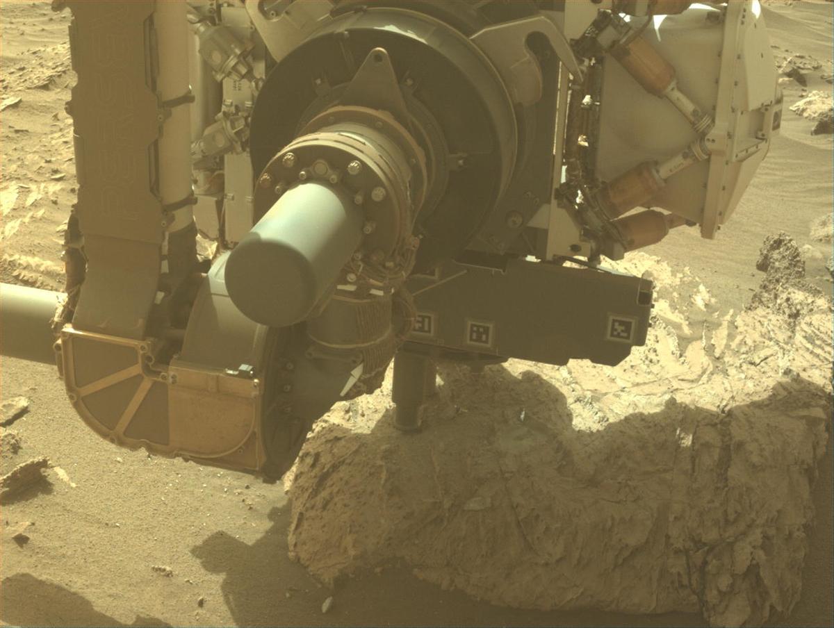 This image was taken by FRONT_HAZCAM_LEFT_A onboard NASA's Mars rover Perseverance on Sol 1215