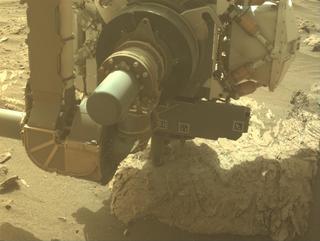 View image taken on Mars, Mars Perseverance Sol 1215: Front Left Hazard Avoidance Camera (Hazcam)