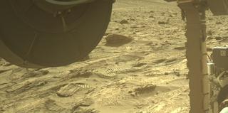 View image taken on Mars, Mars Perseverance Sol 1215: Front Left Hazard Avoidance Camera (Hazcam)