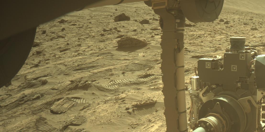 This image was taken by FRONT_HAZCAM_RIGHT_A onboard NASA's Mars rover Perseverance on Sol 1215
