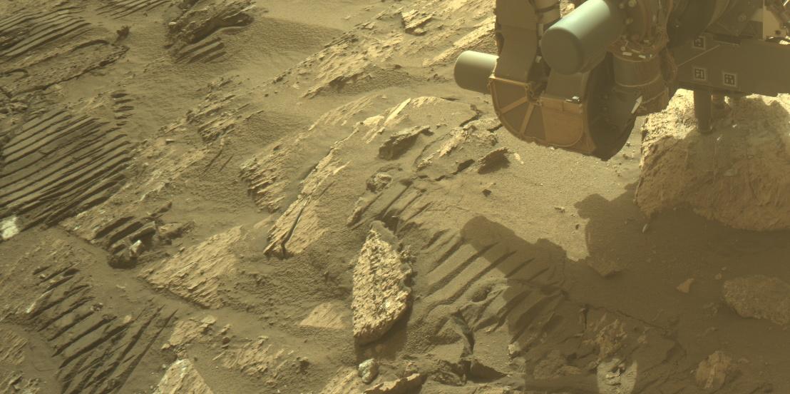This image was taken by FRONT_HAZCAM_RIGHT_A onboard NASA's Mars rover Perseverance on Sol 1215