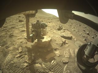 View image taken on Mars, Mars Perseverance Sol 1215: Front Right Hazard Avoidance Camera (Hazcam)