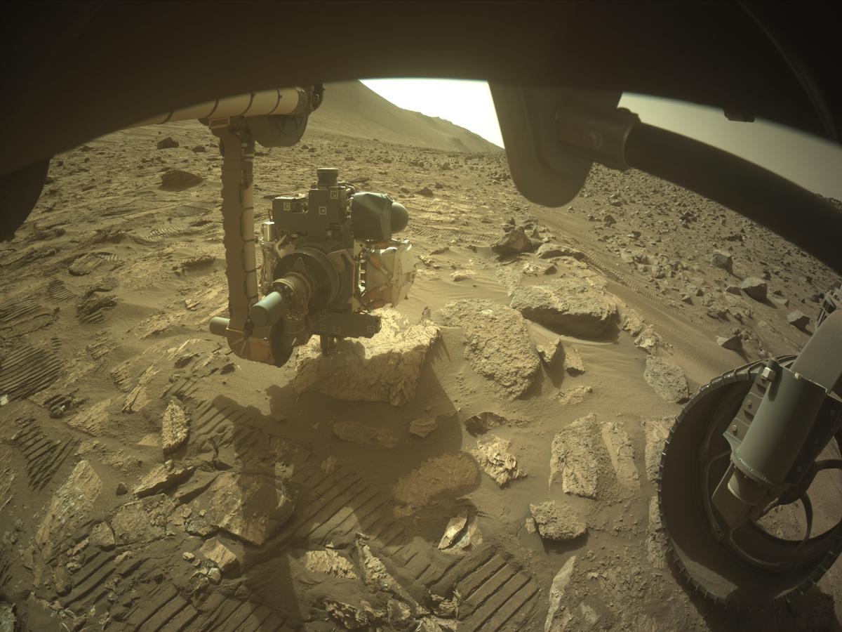 This image was taken by FRONT_HAZCAM_RIGHT_A onboard NASA's Mars rover Perseverance on Sol 1215