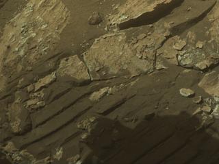 View image taken on Mars, Mars Perseverance Sol 1216: Front Left Hazard Avoidance Camera (Hazcam)