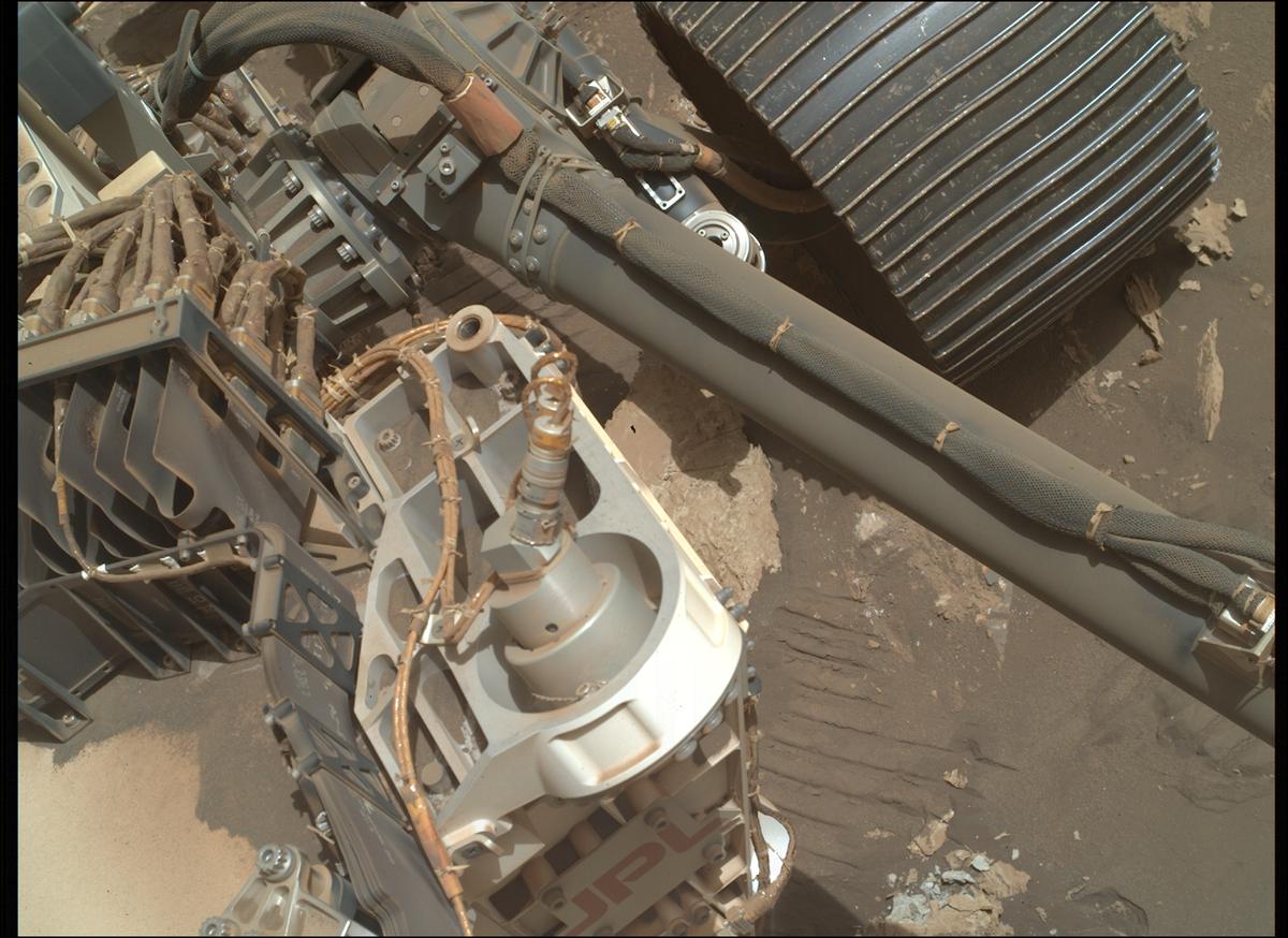 This image was taken by SHERLOC_WATSON onboard NASA's Mars rover Perseverance on Sol 1218