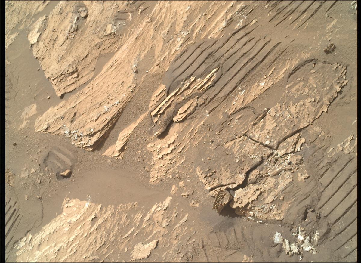 This image was taken by SHERLOC_WATSON onboard NASA's Mars rover Perseverance on Sol 1218