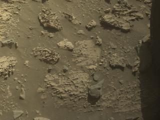 View image taken on Mars, Mars Perseverance Sol 1220: Front Left Hazard Avoidance Camera (Hazcam)