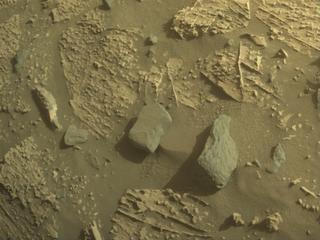 View image taken on Mars, Mars Perseverance Sol 1221: Front Right Hazard Avoidance Camera (Hazcam)