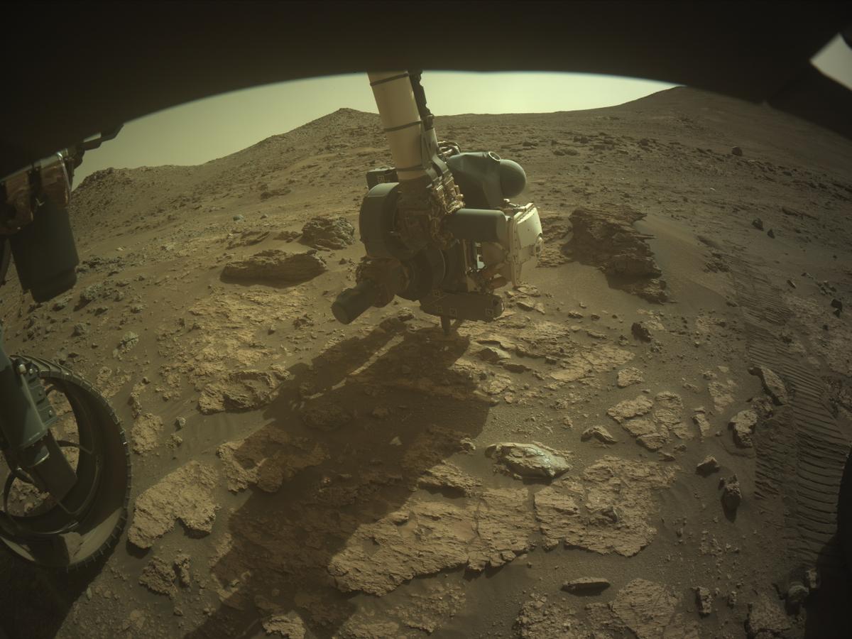 This image was taken by FRONT_HAZCAM_LEFT_A onboard NASA's Mars rover Perseverance on Sol 1240