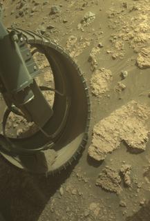 View image taken on Mars, Mars Perseverance Sol 1240: Front Left Hazard Avoidance Camera (Hazcam)