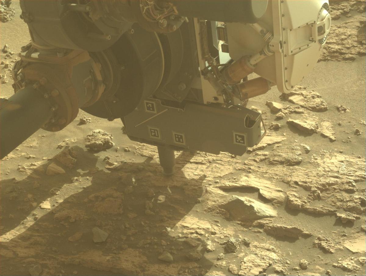 This image was taken by FRONT_HAZCAM_LEFT_A onboard NASA's Mars rover Perseverance on Sol 1240