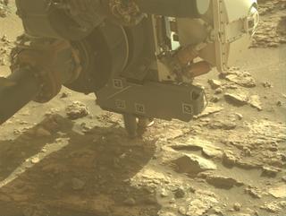 View image taken on Mars, Mars Perseverance Sol 1240: Front Left Hazard Avoidance Camera (Hazcam)