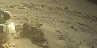 View image taken on Mars, Mars Perseverance Sol 1240: Front Left Hazard Avoidance Camera (Hazcam)