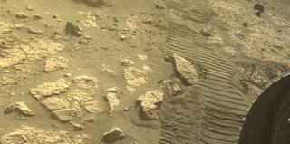 View image taken on Mars, Mars Perseverance Sol 1240: Front Right Hazard Avoidance Camera (Hazcam)