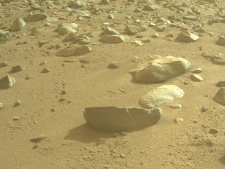 View image taken on Mars, Mars Perseverance Sol 1247: Front Right Hazard Avoidance Camera (Hazcam)